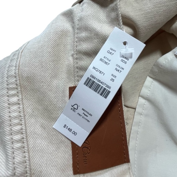 J. Crew Slouchy boyfriend Jeans In Ecru Size 25 - Picture 5 of 11